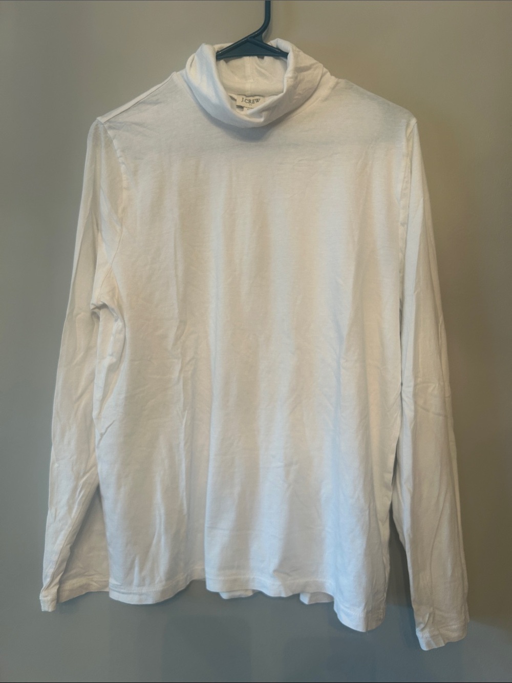 J. Crew Tissue Turtleneck, White, Size XL